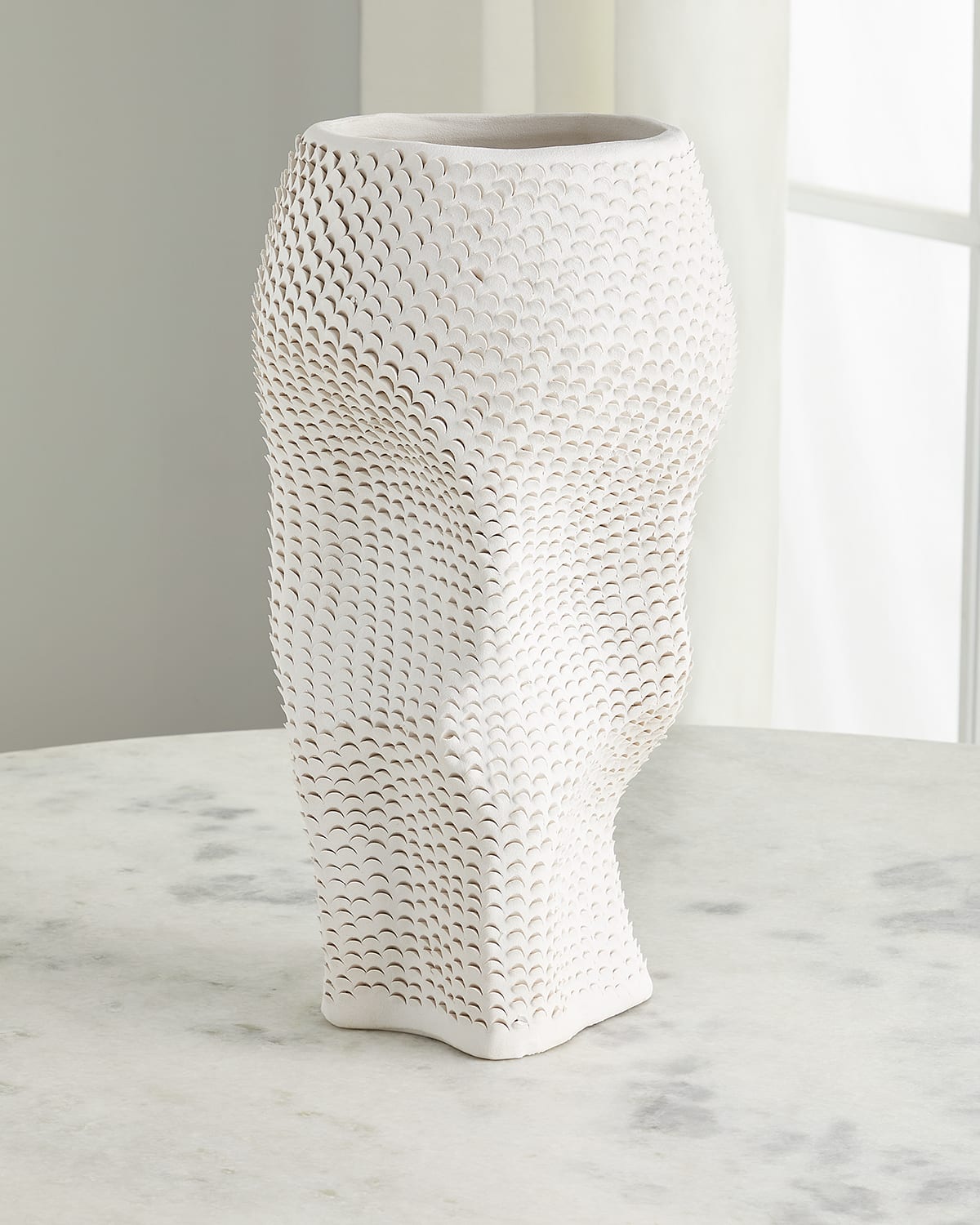 Shop John-richard Collection Giardinia White Porcelain Vase I
