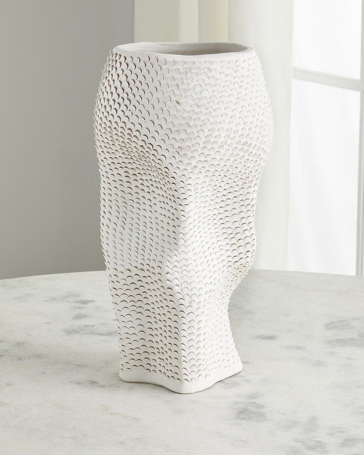 John-richard Collection Giardinia White Porcelain Vase I