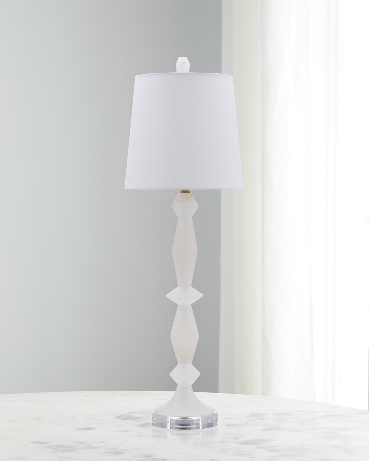 Shop John-richard Collection Alabaster Table Lamp In White