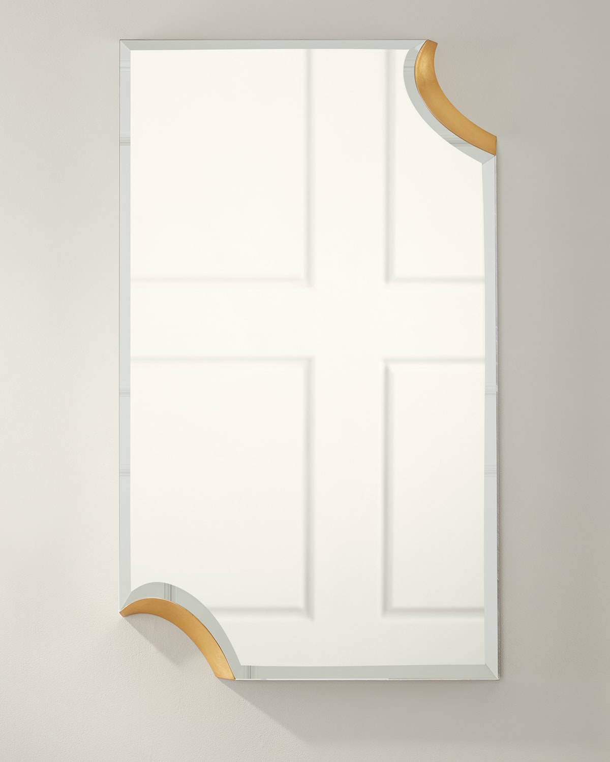 John-richard Collection Clipped Corners Mirror In White