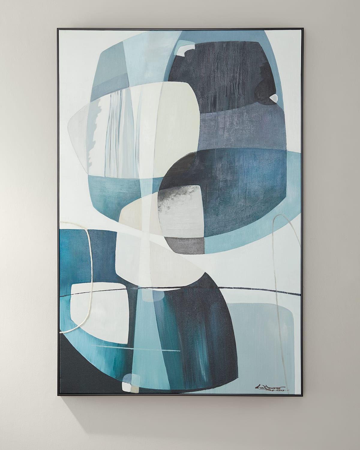 John-Richard Collection "Moody Blues" Original Artwork Painting on Canvas By LM Zhou