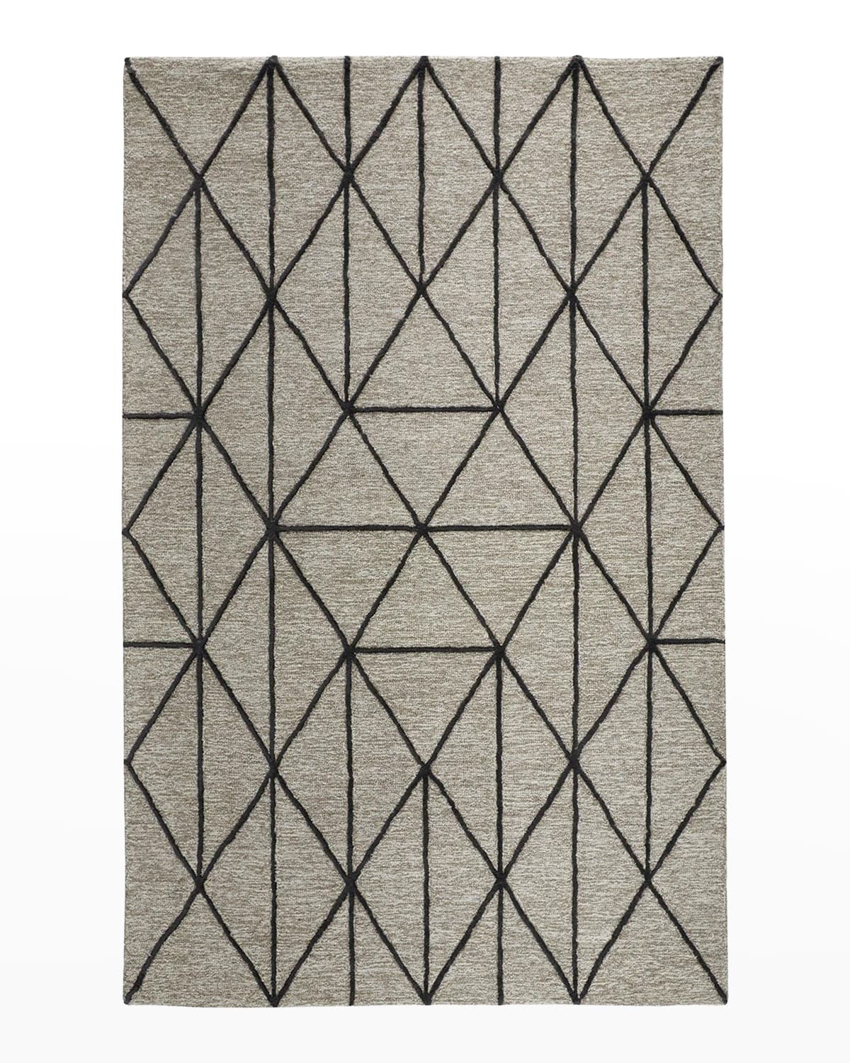 Cavan Contemporary Tribal Wool Rug, 5' x 8'