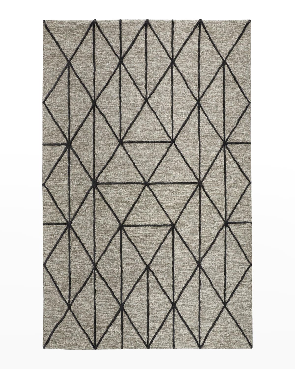 Cavan Contemporary Tribal Wool Rug, 5' x 8'