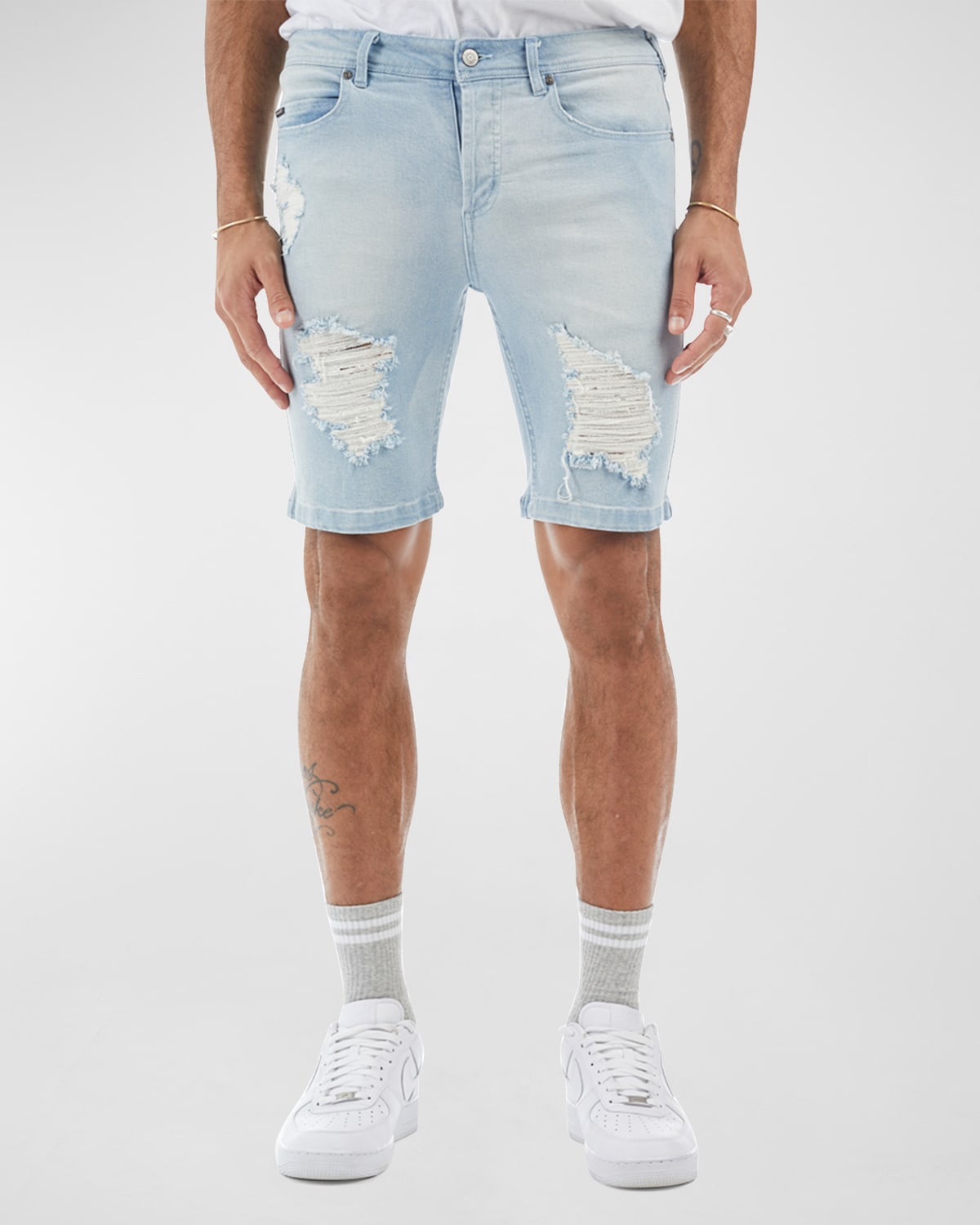 Men's The Thrift Distressed Denim Shorts - BCI Cotton
