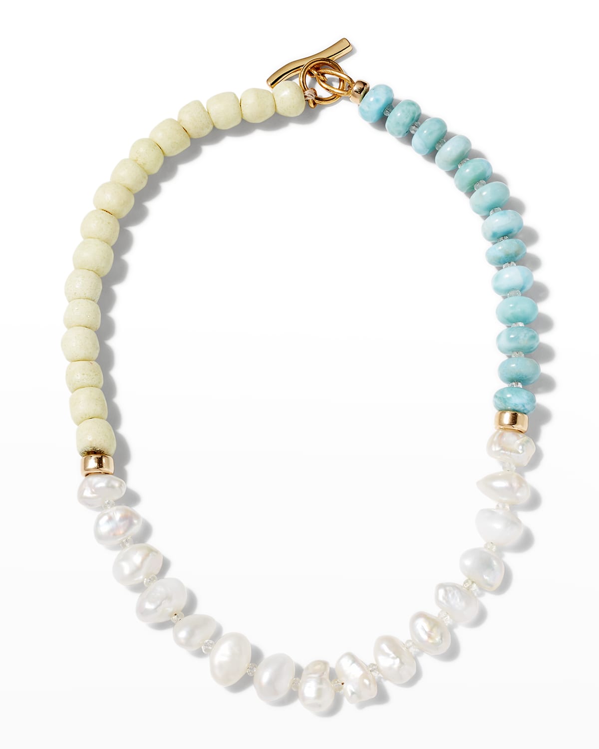 Lizzie Fortunato Chama Pearl and Bead Necklace