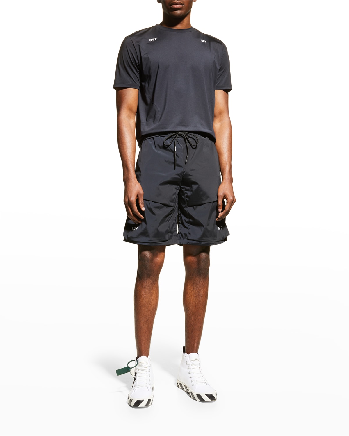 Off-White Men's Athletic Stamp Cargo Shorts