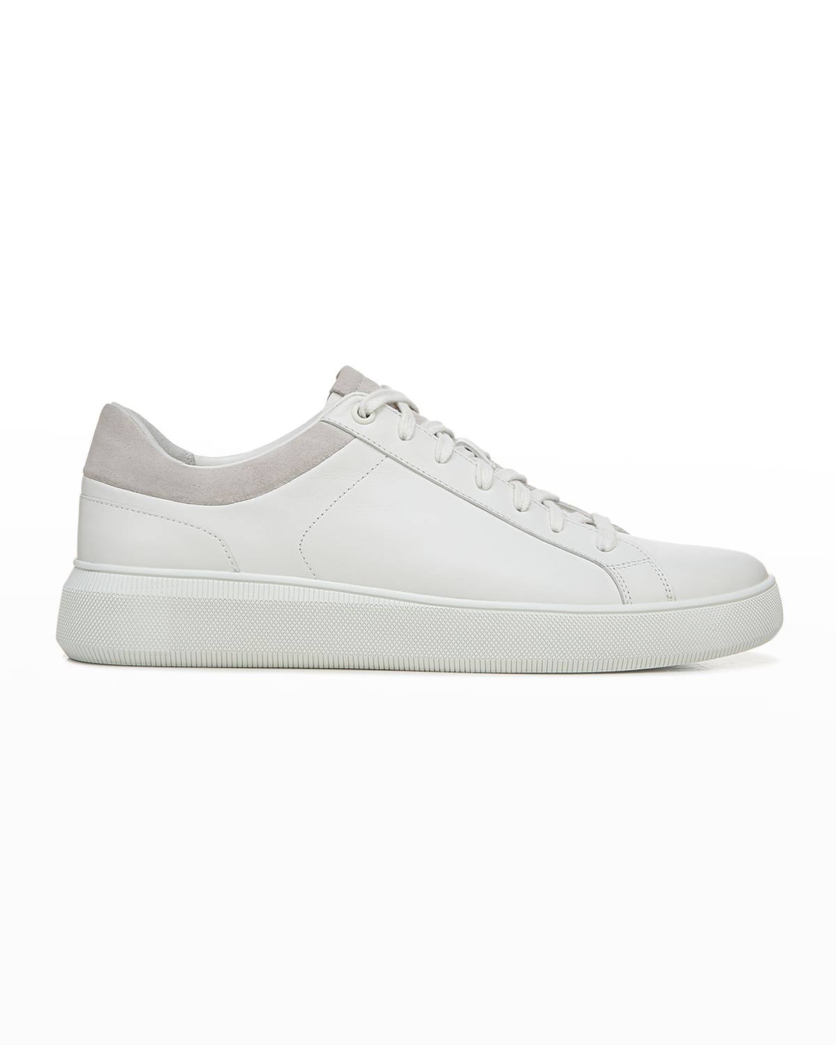 Vince Mens Larsen Leather Low-top Sneakers In White