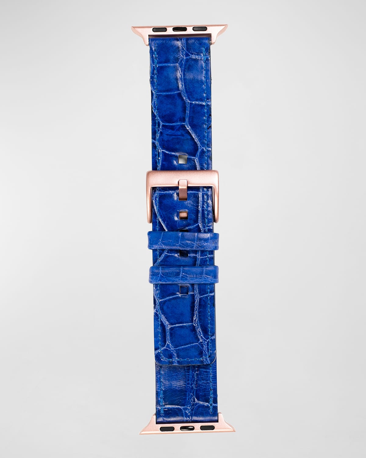 Men's Apple Watch Alligator Watch Strap, Rose Gold Finish