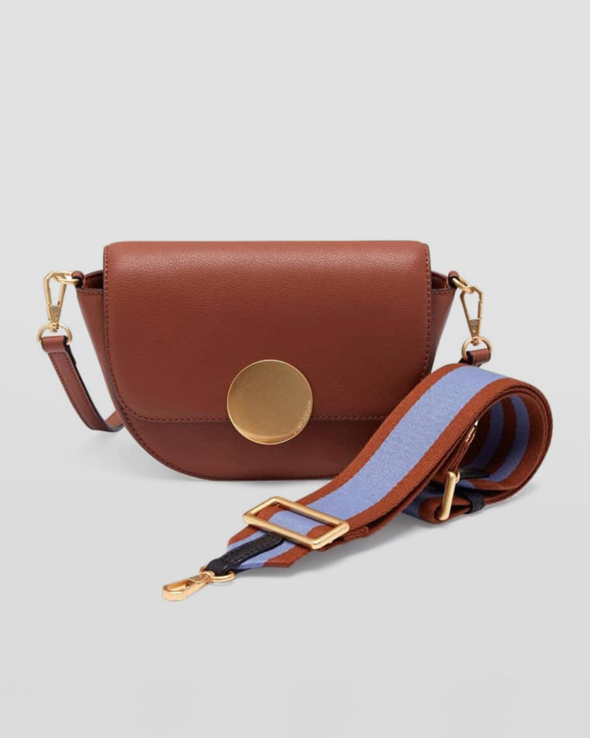 Lottie Saddle Leather Crossbody Bag