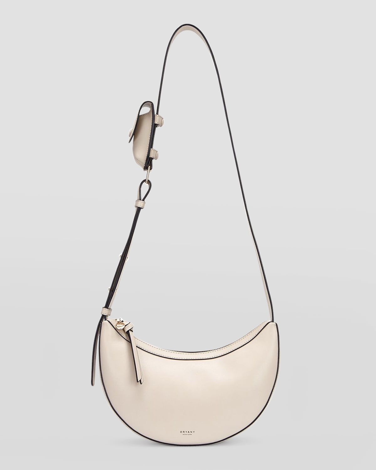 Oryany Rookie Half-moon Leather Crossbody Bag In Cream