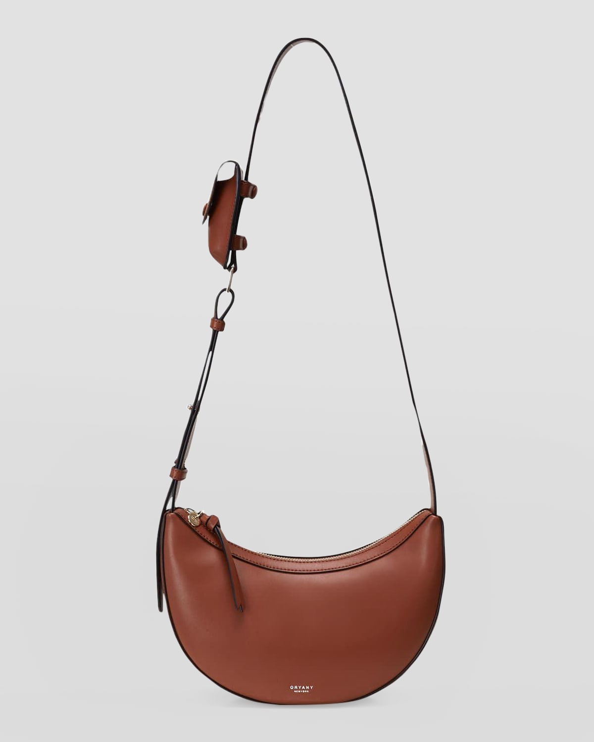 Oryany Rookie Half-moon Leather Crossbody Bag