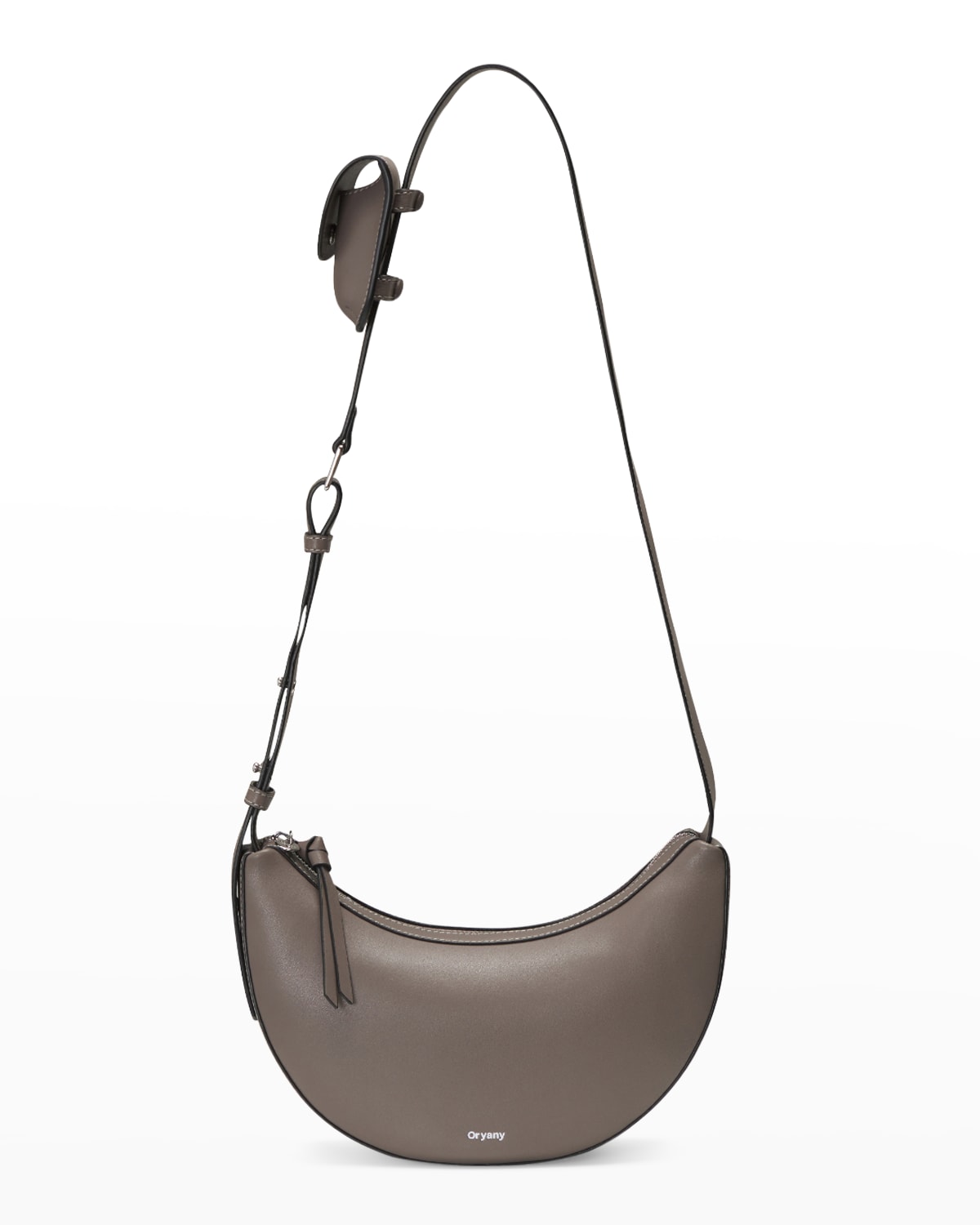 ORYANY ROOKIE HALF-MOON LEATHER CROSSBODY BAG