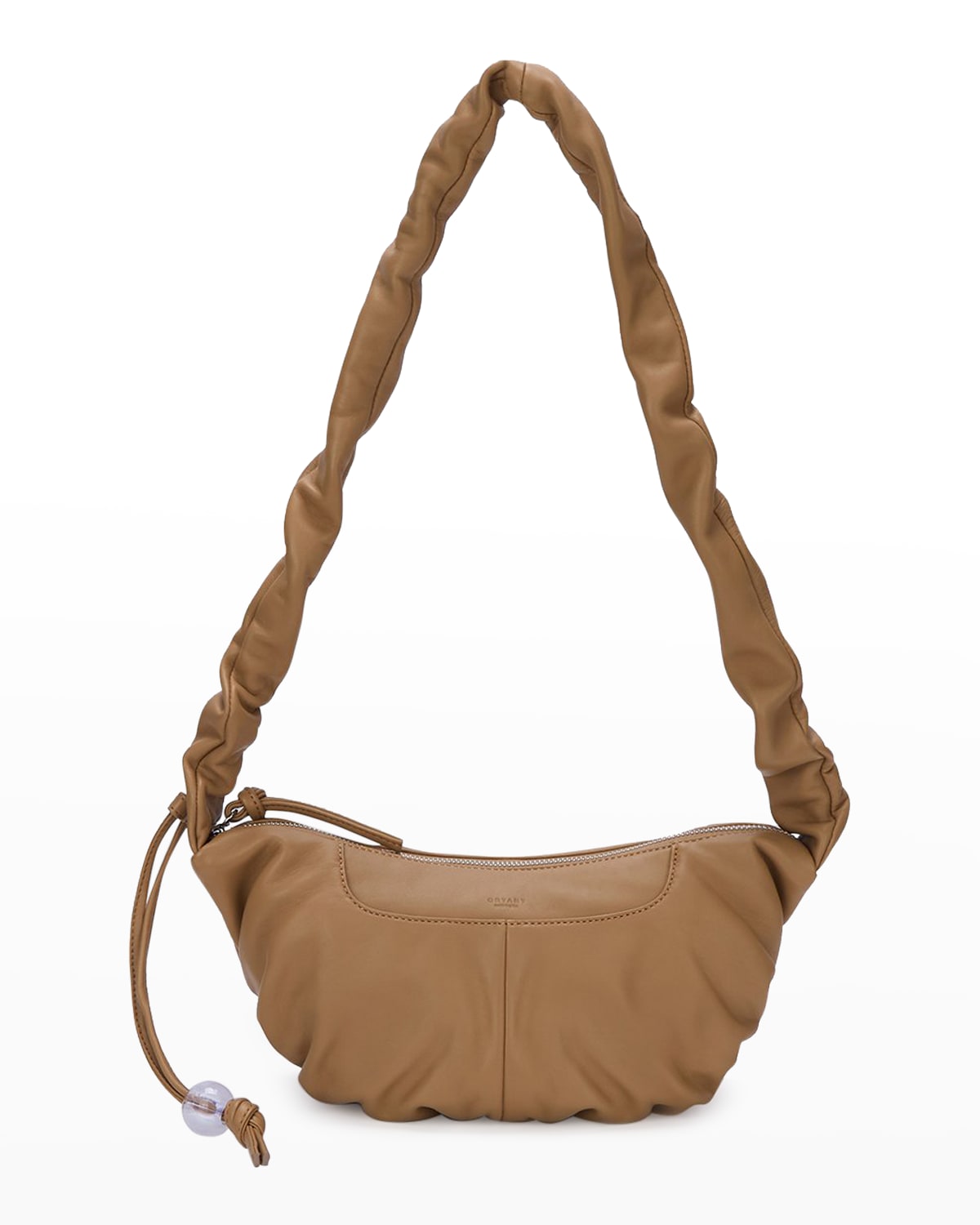 Oryany Kech Ruched Zip Crossbody Bag In Latte Beige