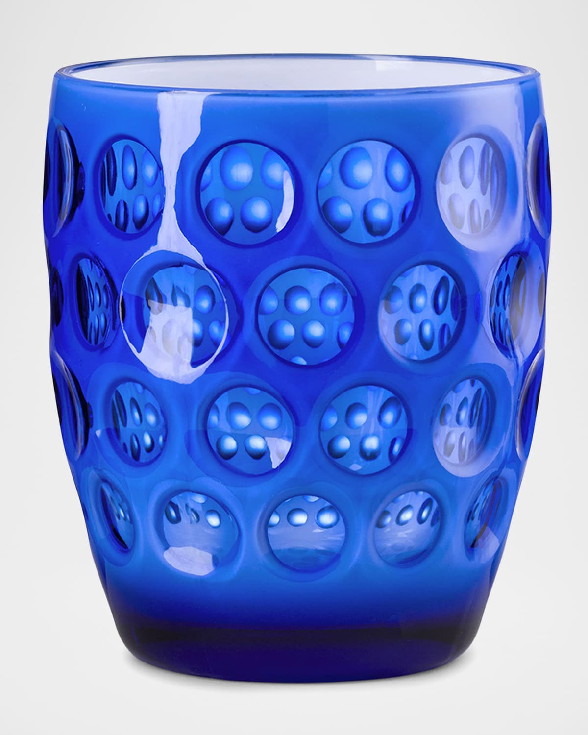 Mario Luca Giusti Acrylic Lente Acrylic Tumbler, Set Of 6 In Blu/wht