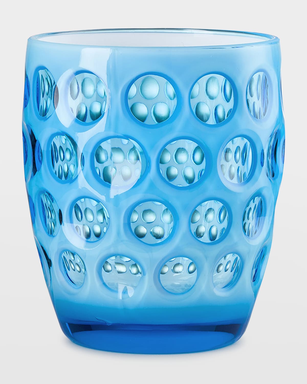 Mario Luca Giusti Acrylic Lente Acrylic Tumbler, Set Of 6 In Turq/white