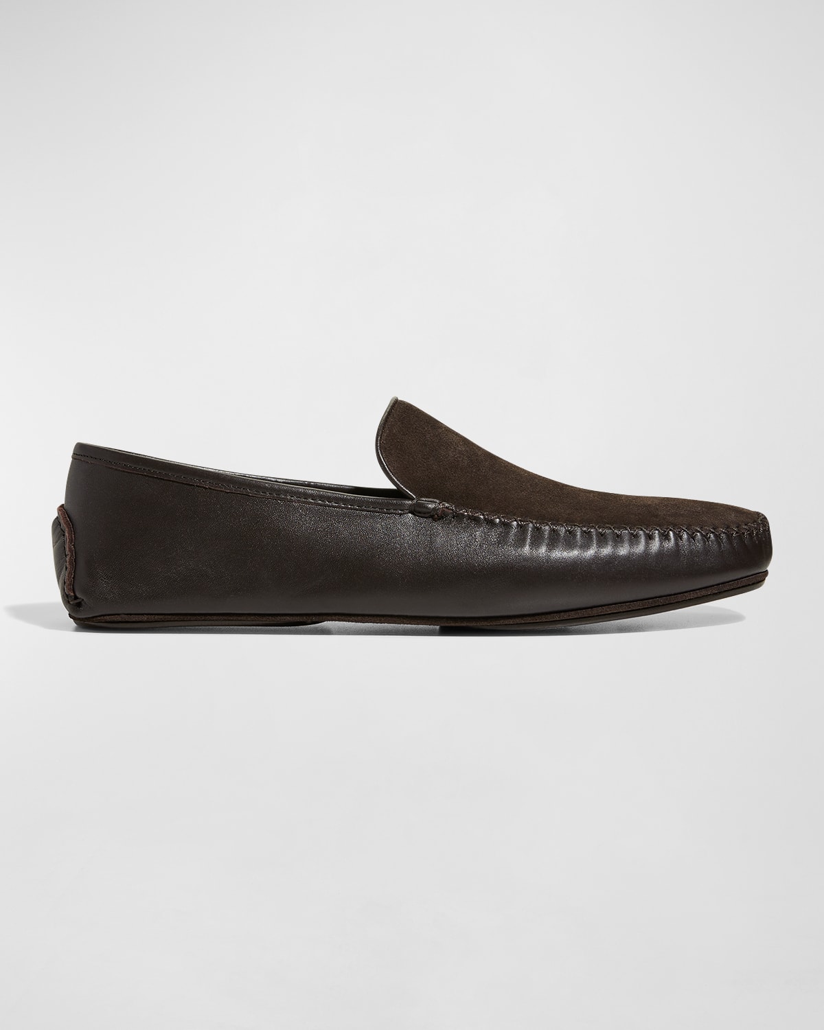 Manolo Blahnik Men's Mayfair Suede-leather Loafers In Dark Brown