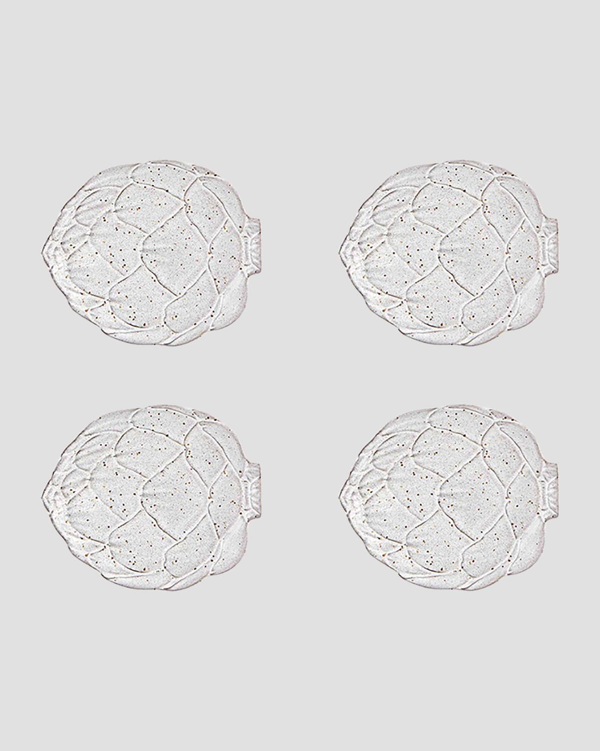 Bordallo Pinheiro Artichoke Bread Plate, Set Of 4 In White