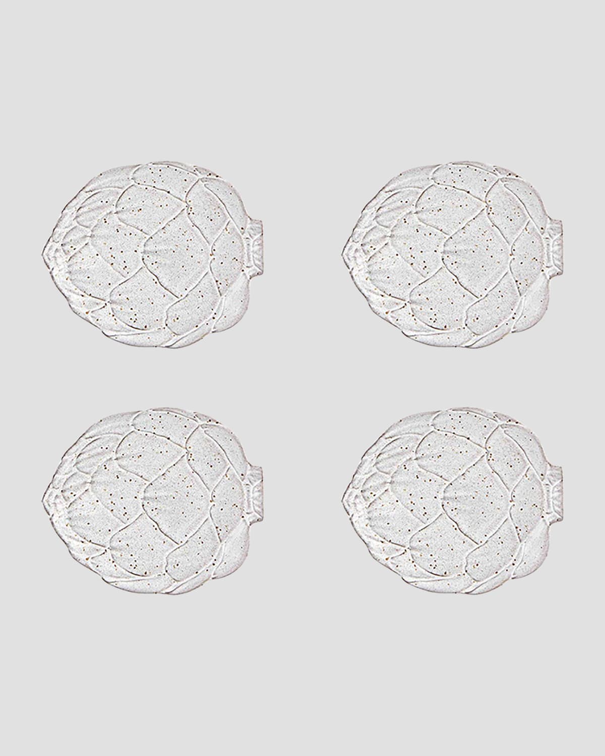 Shop Bordallo Pinheiro Artichoke Bread Plate, Set Of 4 In White