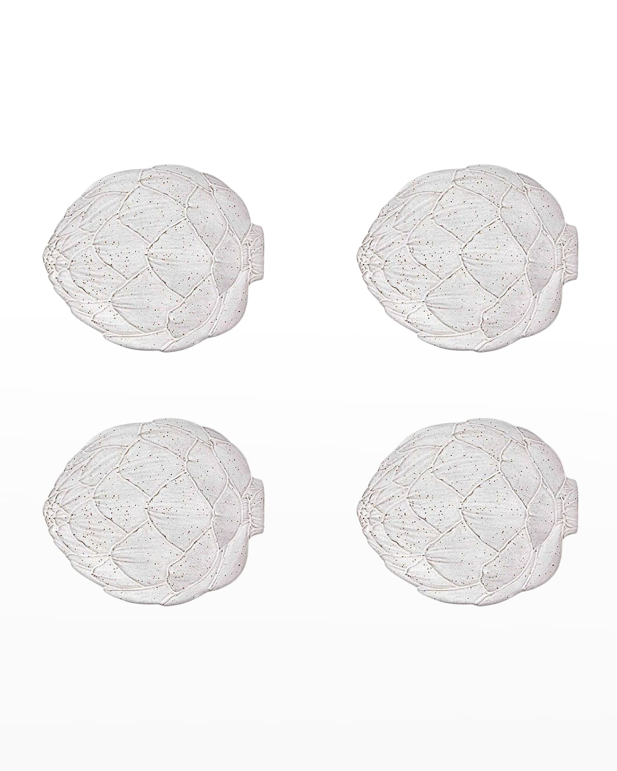 Shop Bordallo Pinheiro Artichoke Plates, Set Of 4 In White