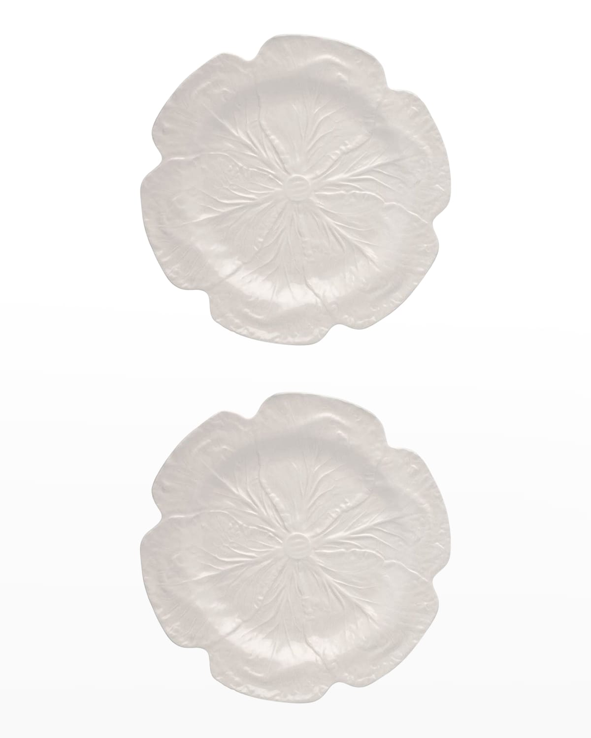 Cabbage Charger Plates, Beige - Set of 2