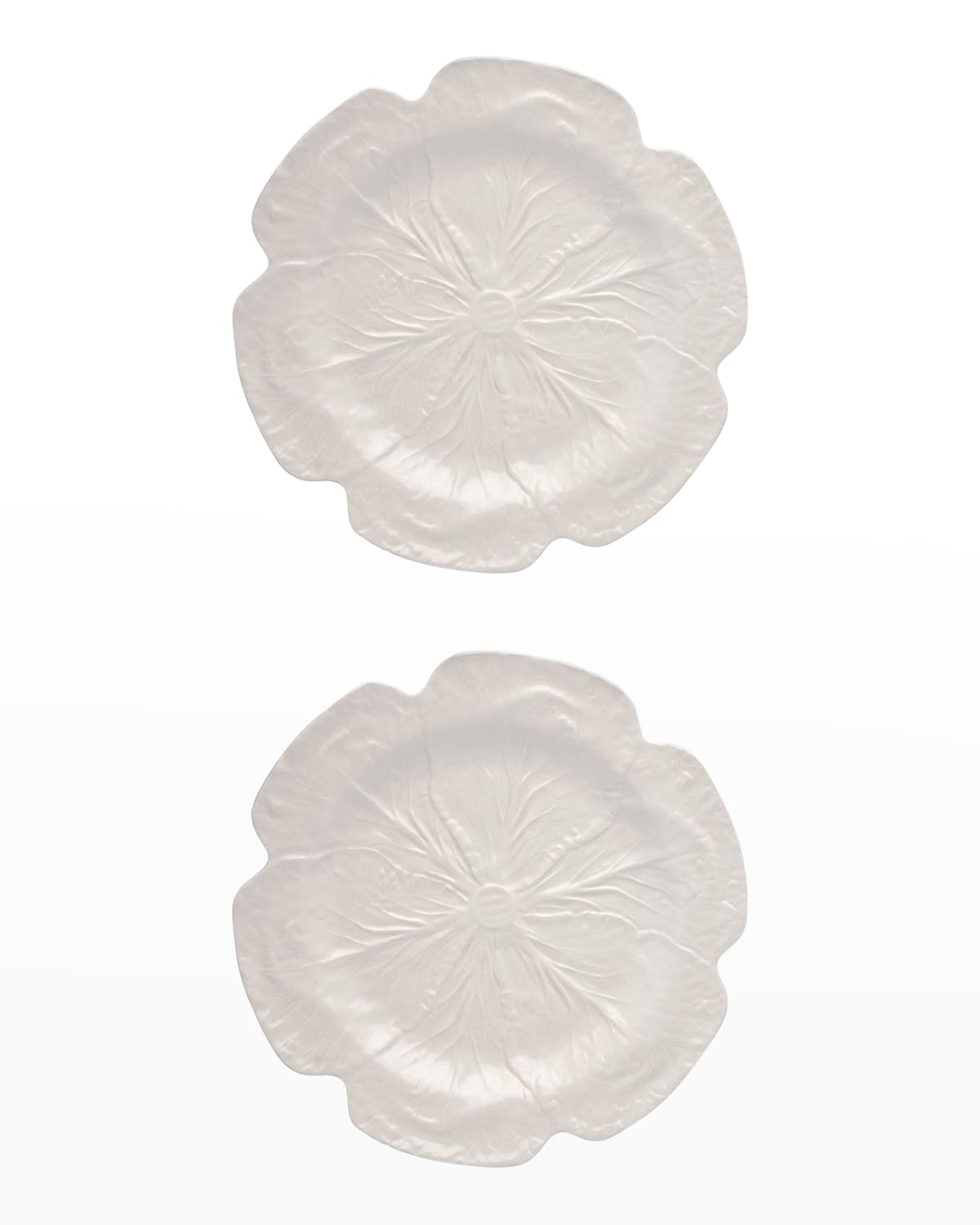 Cabbage Charger Plates, Beige - Set of 2