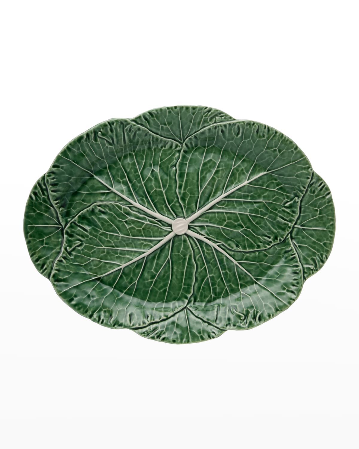 Cabbage 17" Oval Platter, Green