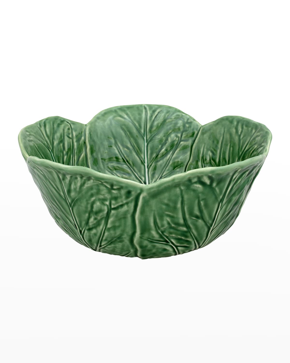 Shop Bordallo Pinheiro Cabbage 115 Oz. Tall Salad Serving Bowl, Green