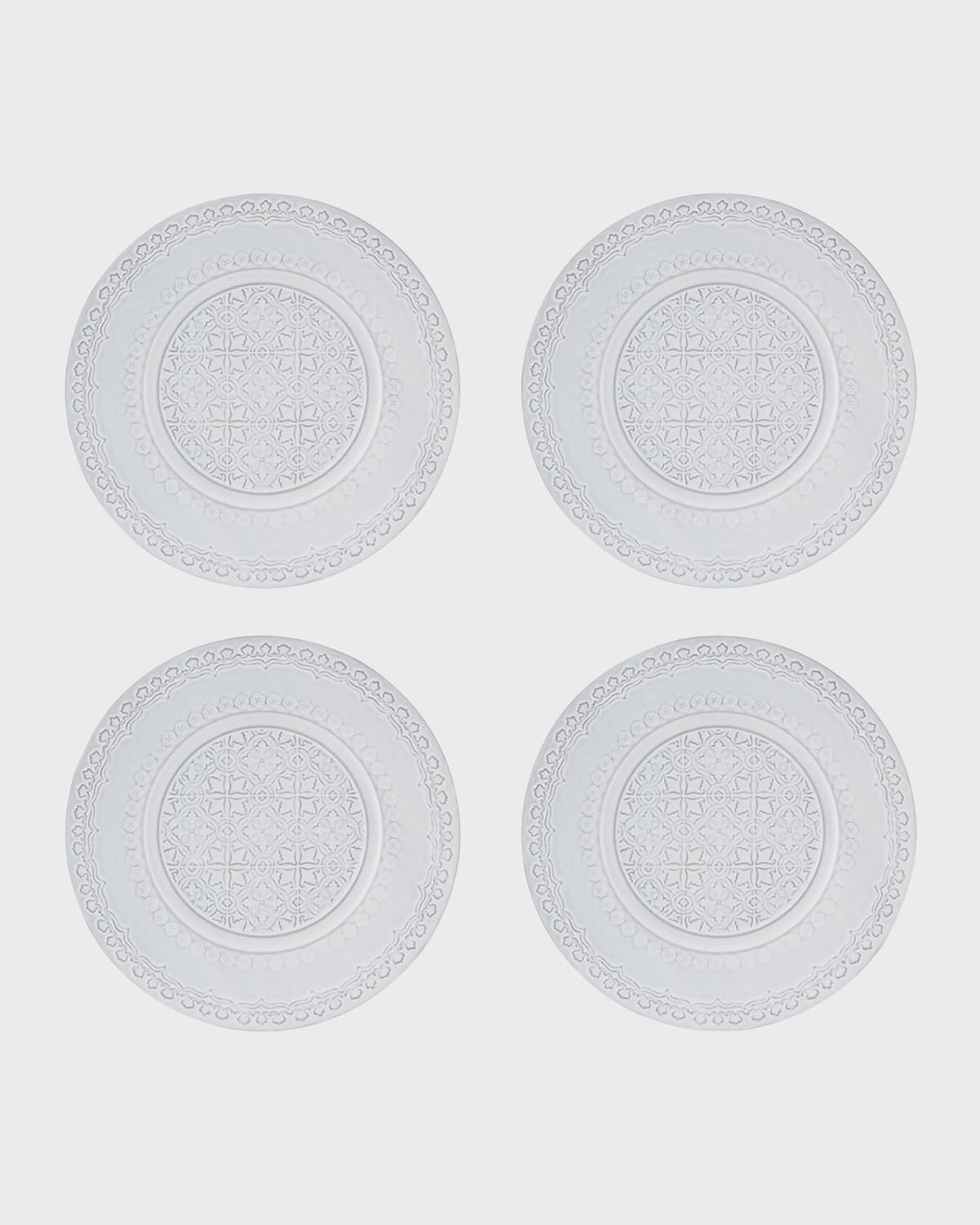 Bordallo Pinheiro Rua Nova Fruit Plate, Set Of 4 In Antique White