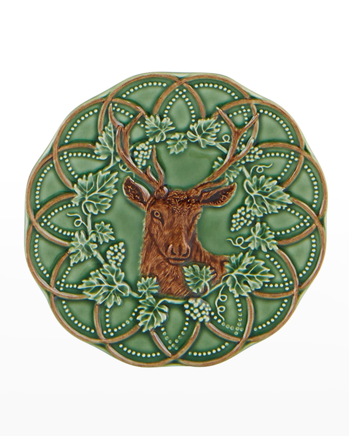 Shop Bordallo Pinheiro Woods Bread And Butter Plate In Deer