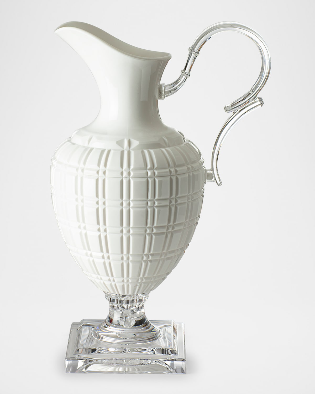 Mario Luca Giusti Acrylic Imperial Pitcher In White