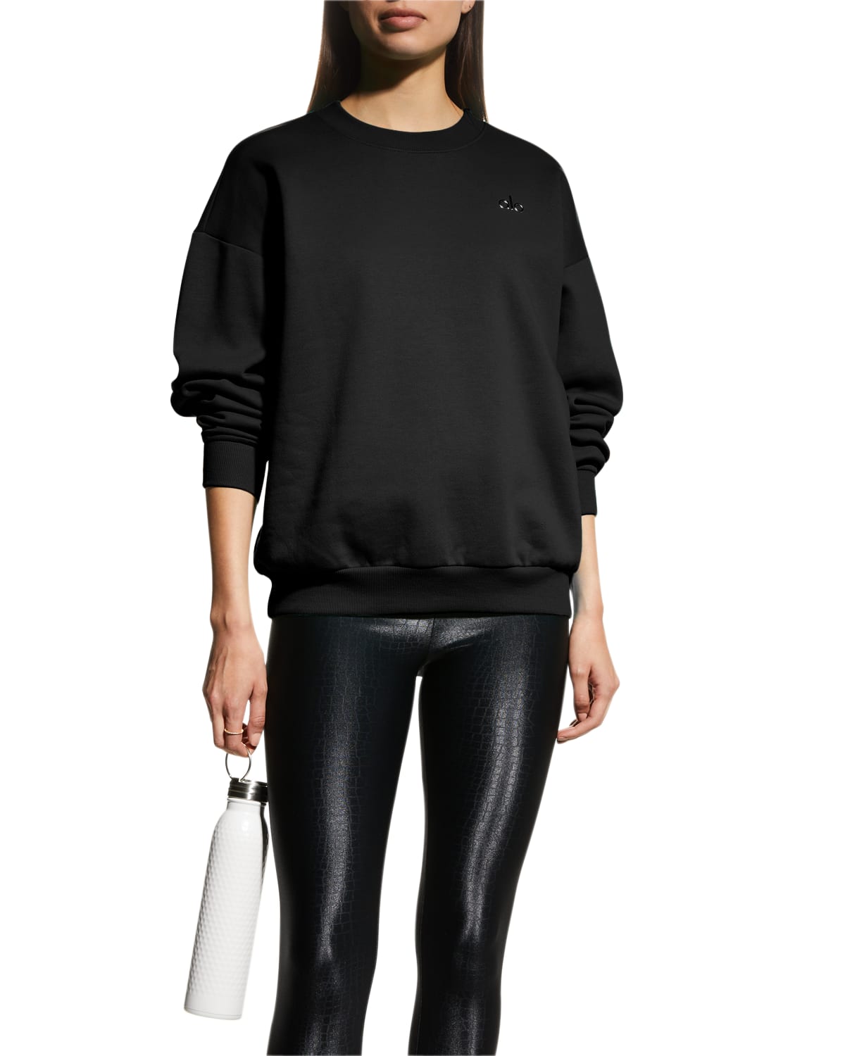 Alo Yoga Accolade Crewneck Pullover In Black