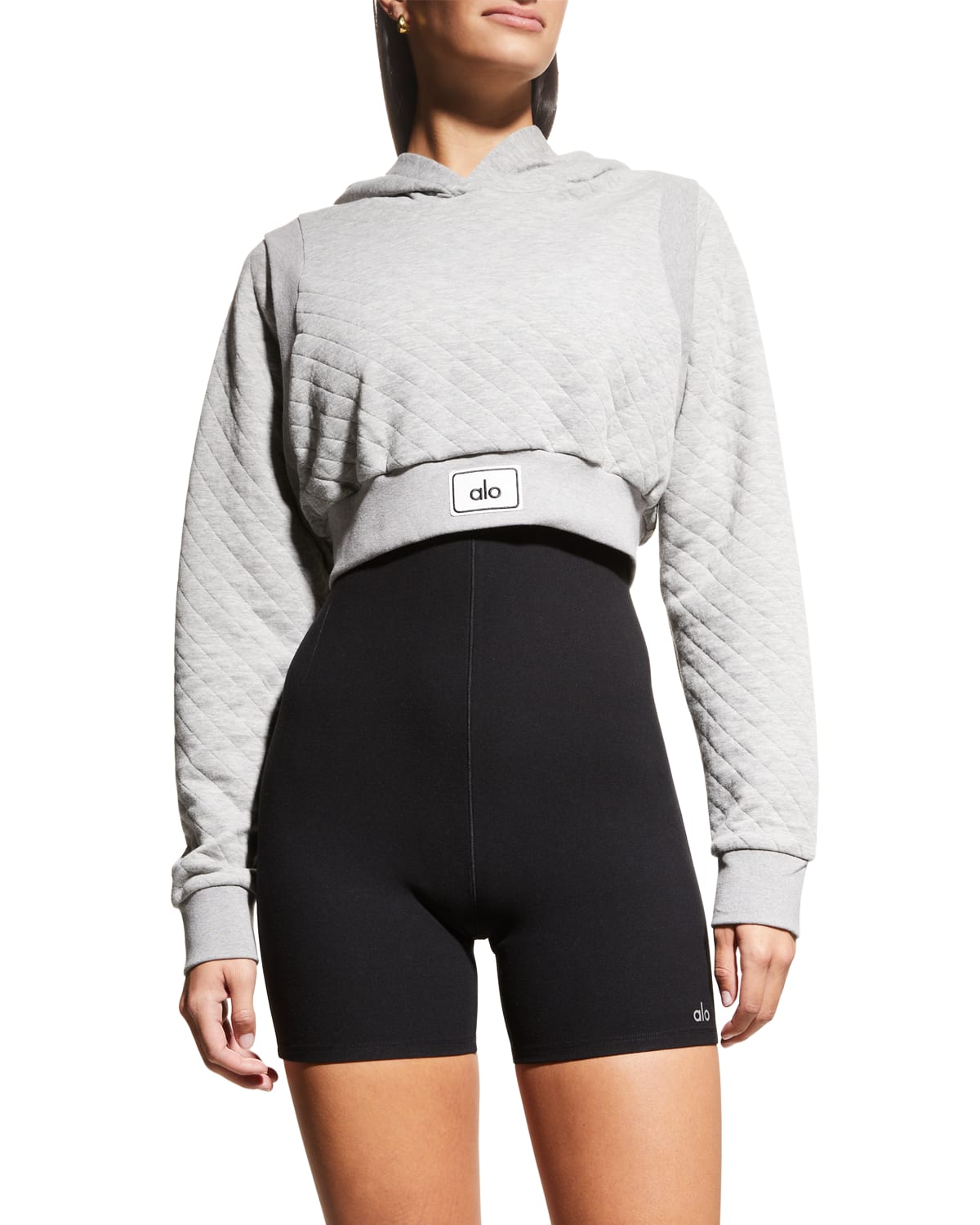 Quilted Cropped Arena Hoodie