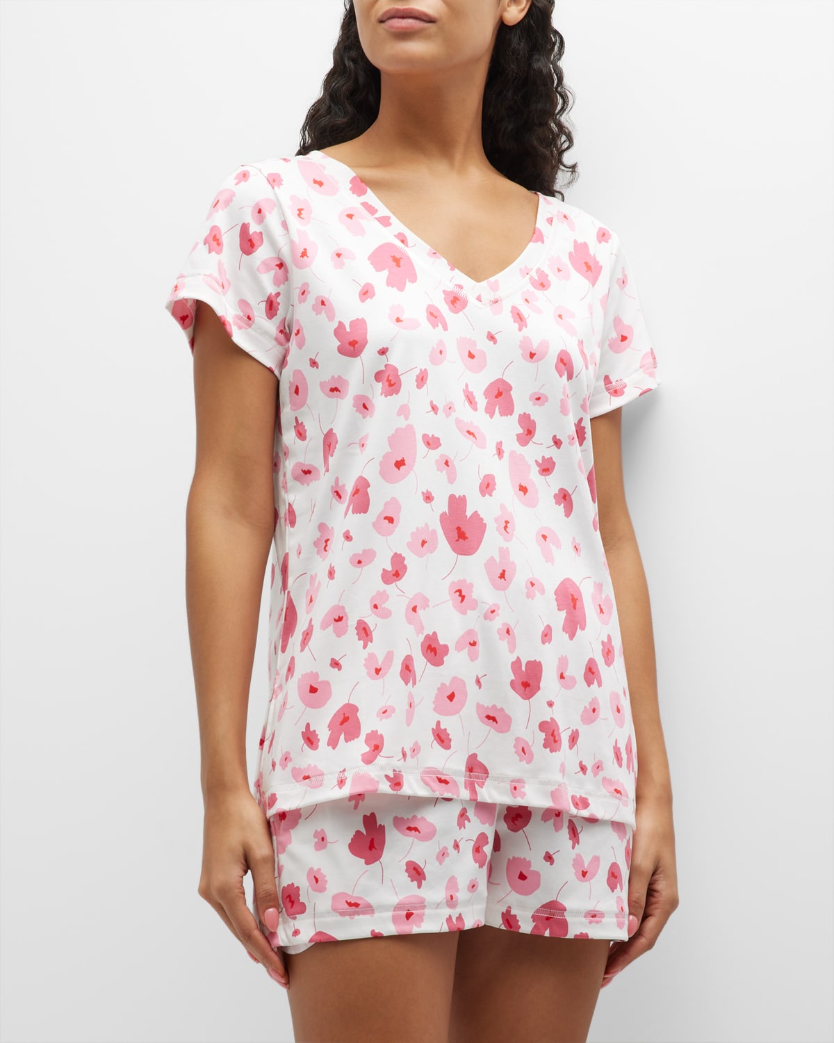 Butterknit Poppy-Print Pajama Set