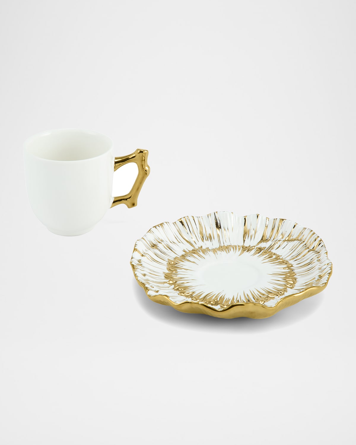 Michael Aram Anemone Demitasse Set In Gold