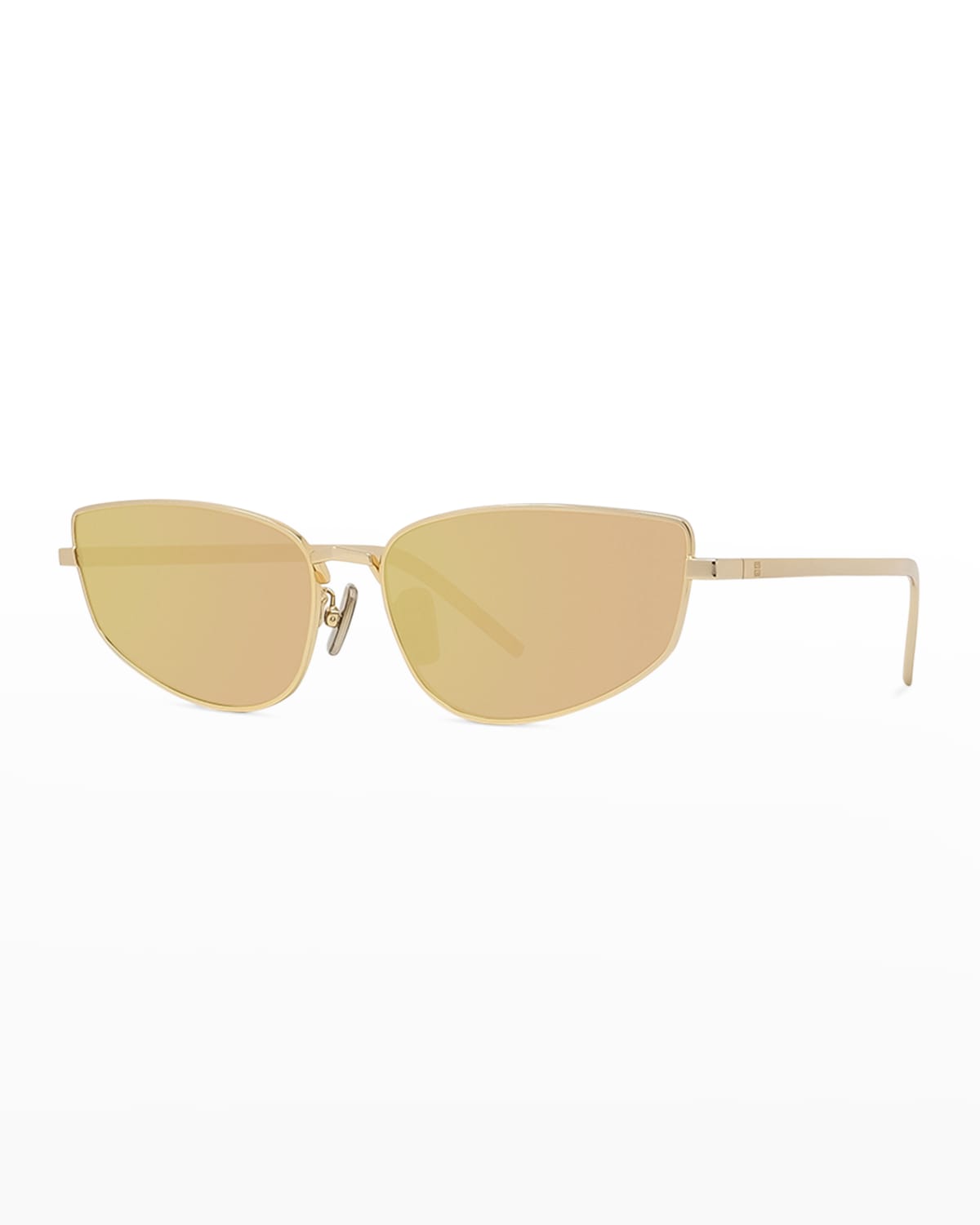 Givenchy Mirrored Metal Cat-eye Sunglasses In Golden Brown