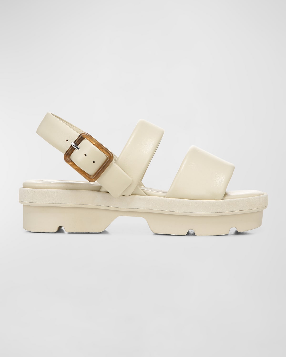 Vince Bowie Leather Lug-sole Slingback Sandals In Moonlight