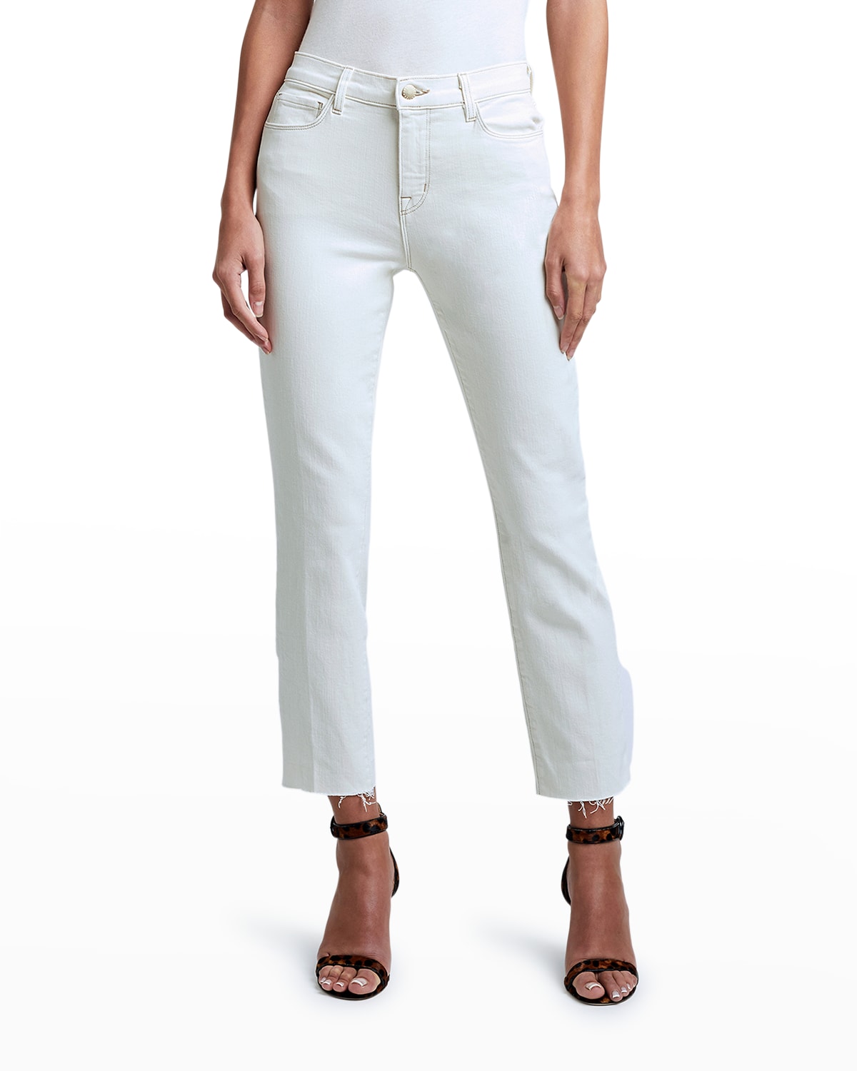 L'Agence Sada High-Rise Crop Slim Jeans
