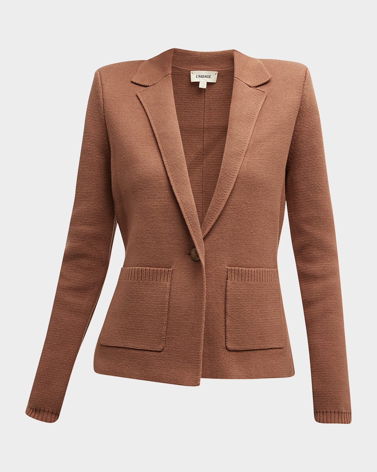 L AGENCE LACEY KNIT BLAZER