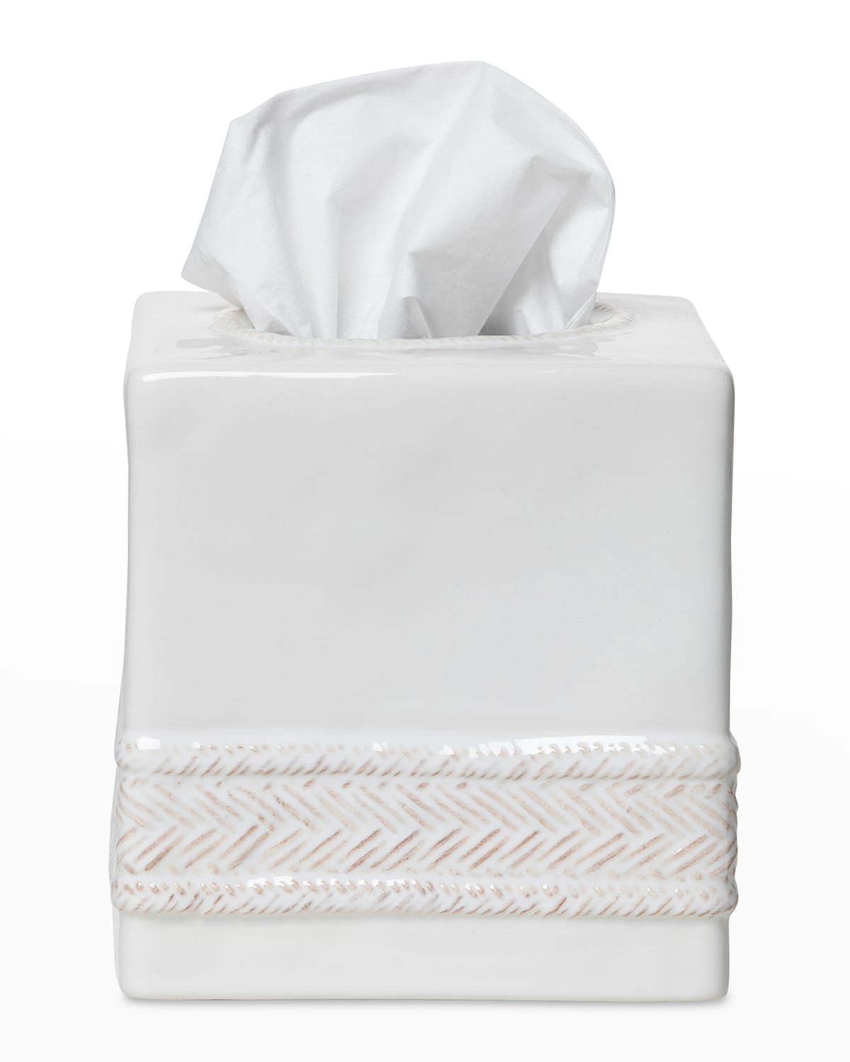 Juliska Le Panier Whitewash Tissue Box Cover
