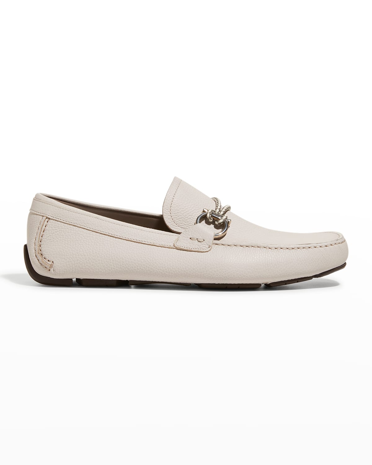 Ferragamo Men's Front 4 Moc Toe Drivers - Regular In Calce