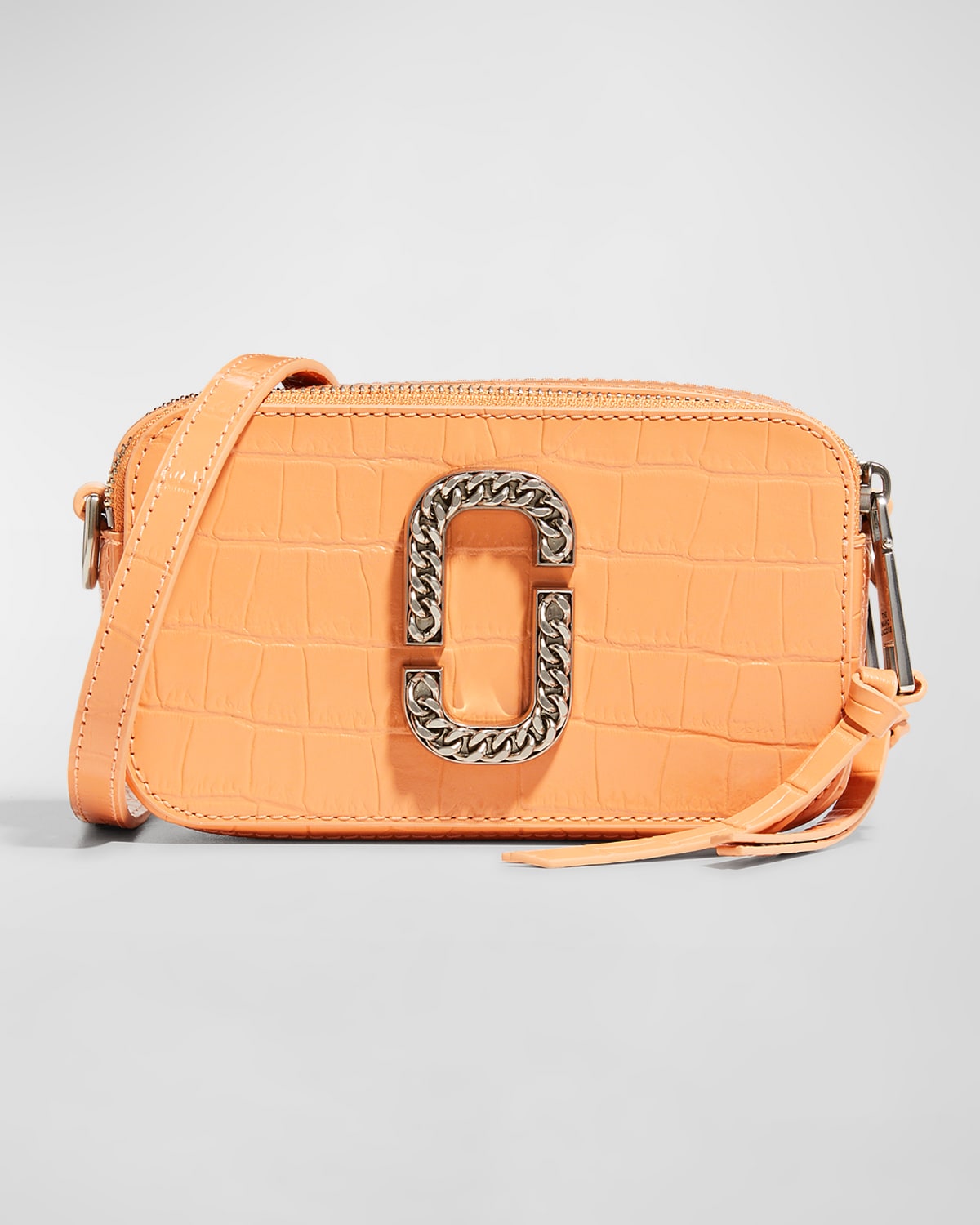 The Marc Jacobs Snapshot Croc-Embossed Camera Crossbody Bag Orange