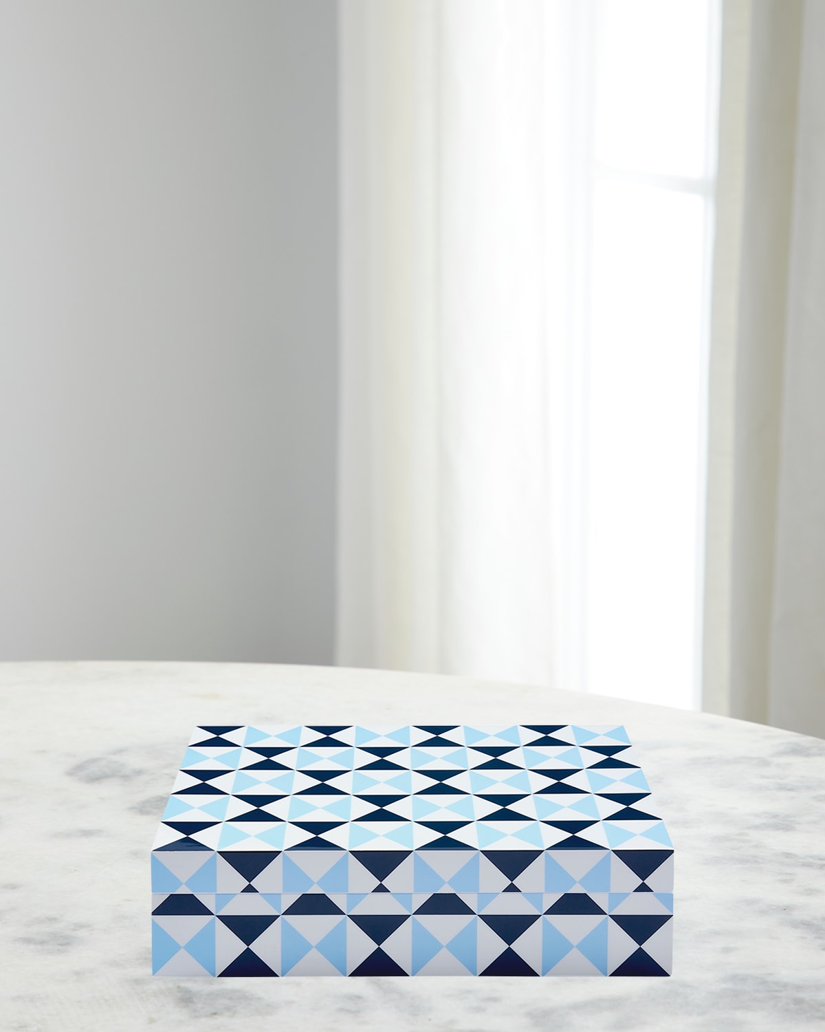 Jonathan Adler Bowtie Box - Large In Blueblackwhite