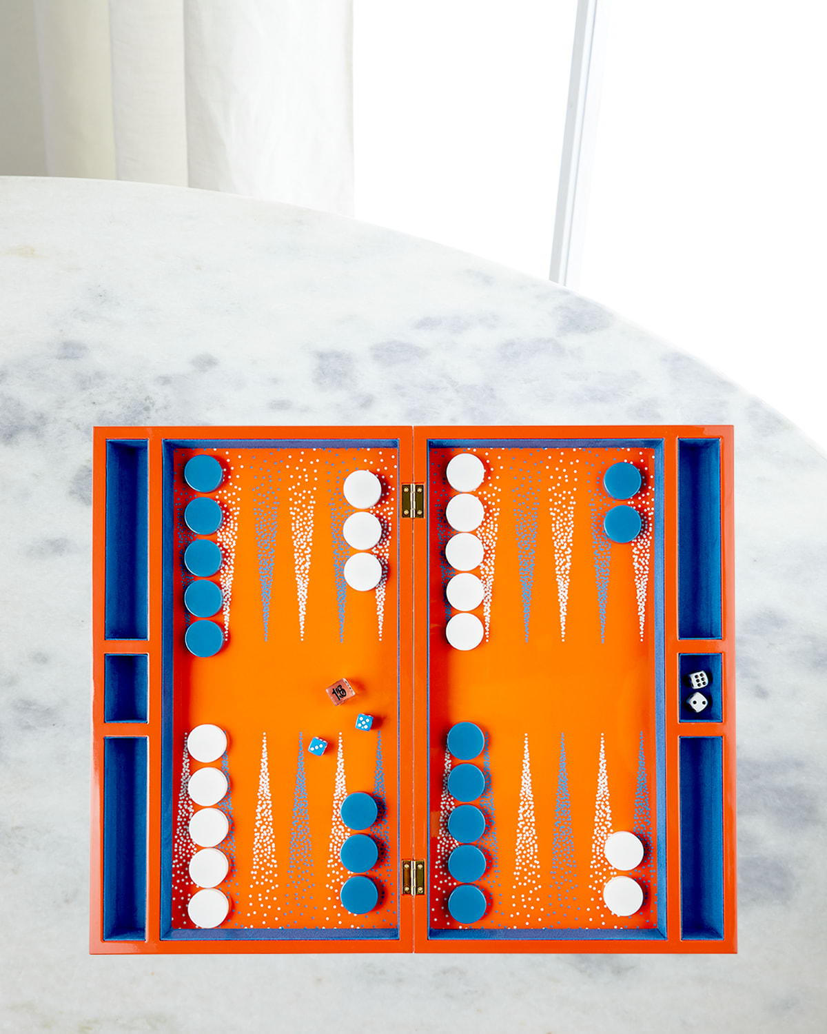Shop Jonathan Adler Vapor Backgammon Set In Orange