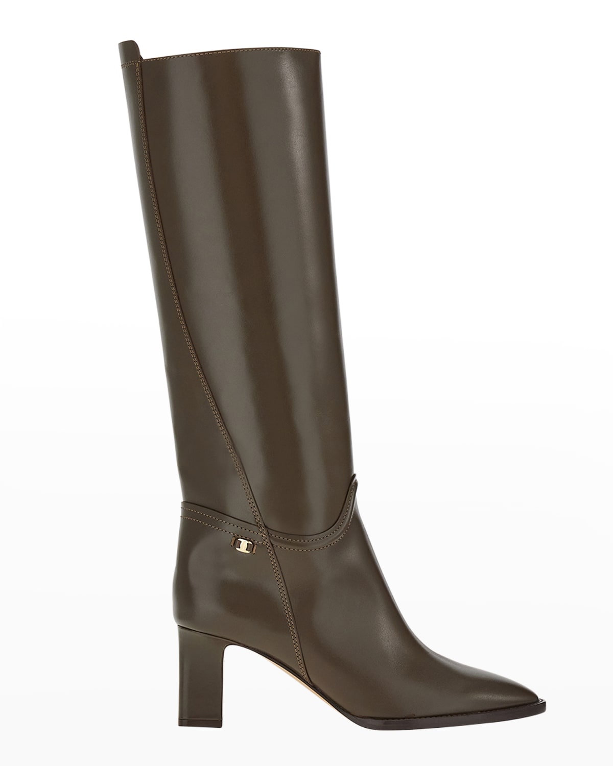 Ferragamo Women's Torris Pointed Toe Boots In Muschio