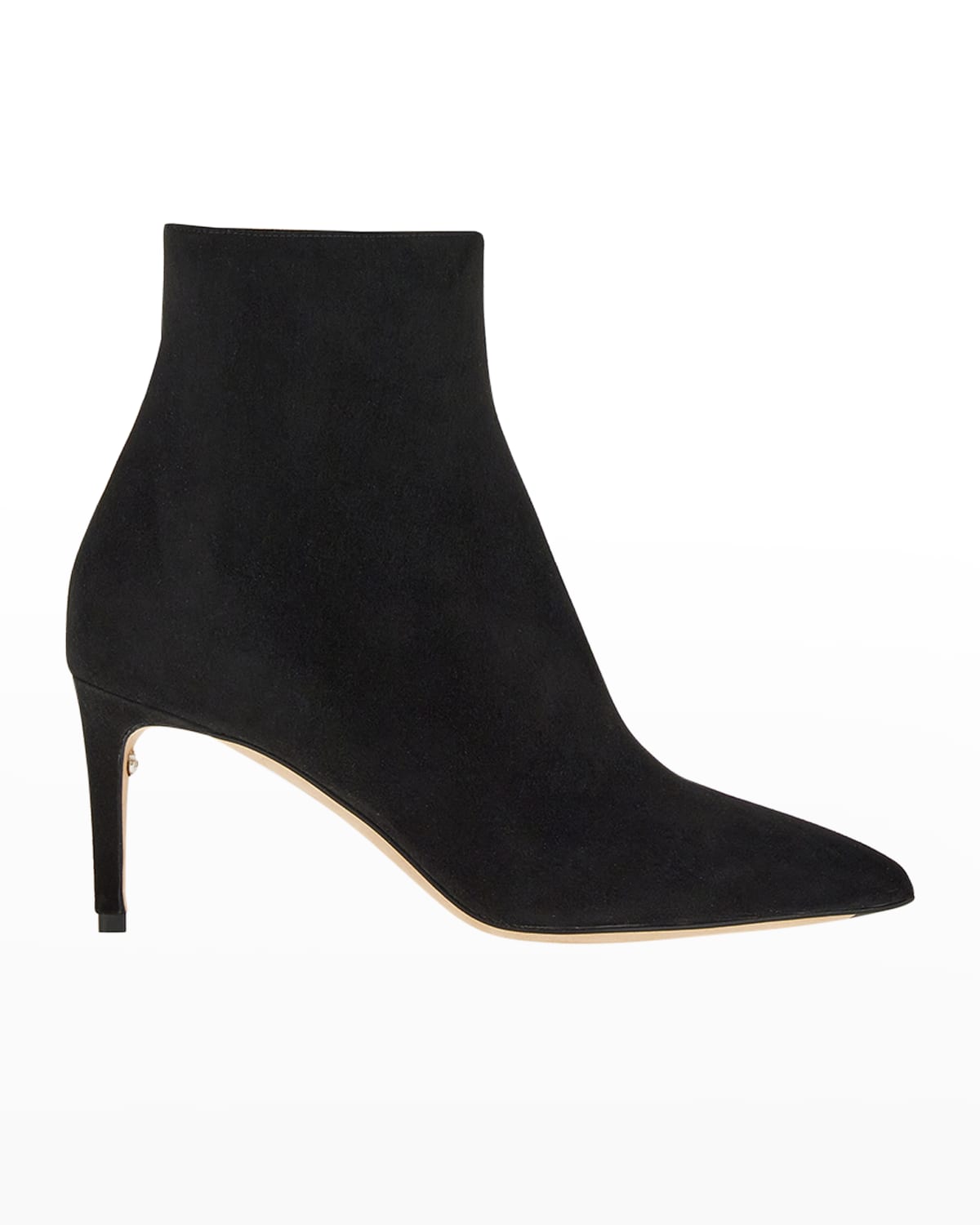 Ferragamo Imogen Suede Stiletto Zip Booties In Nero