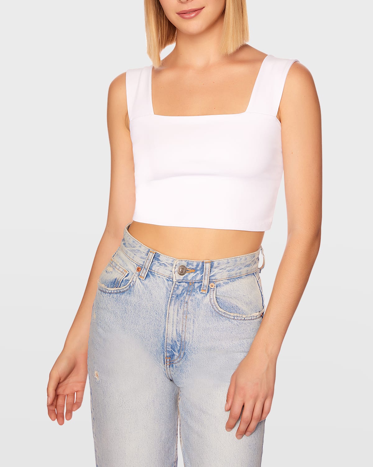 susana monaco wide strap crop top