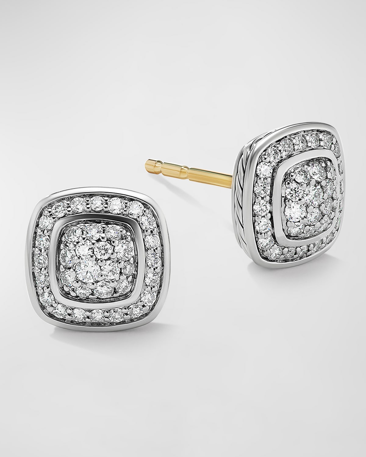 David Yurman 5mm Albion Stud Earrings In Diamonds And Sterling Silver