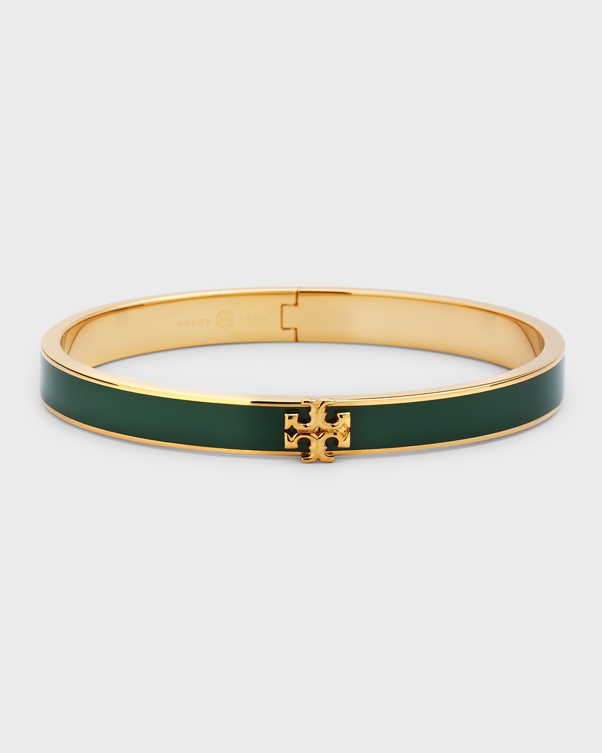 Tory Burch Kira Enamel 7mm Bracelet In Pine Tree