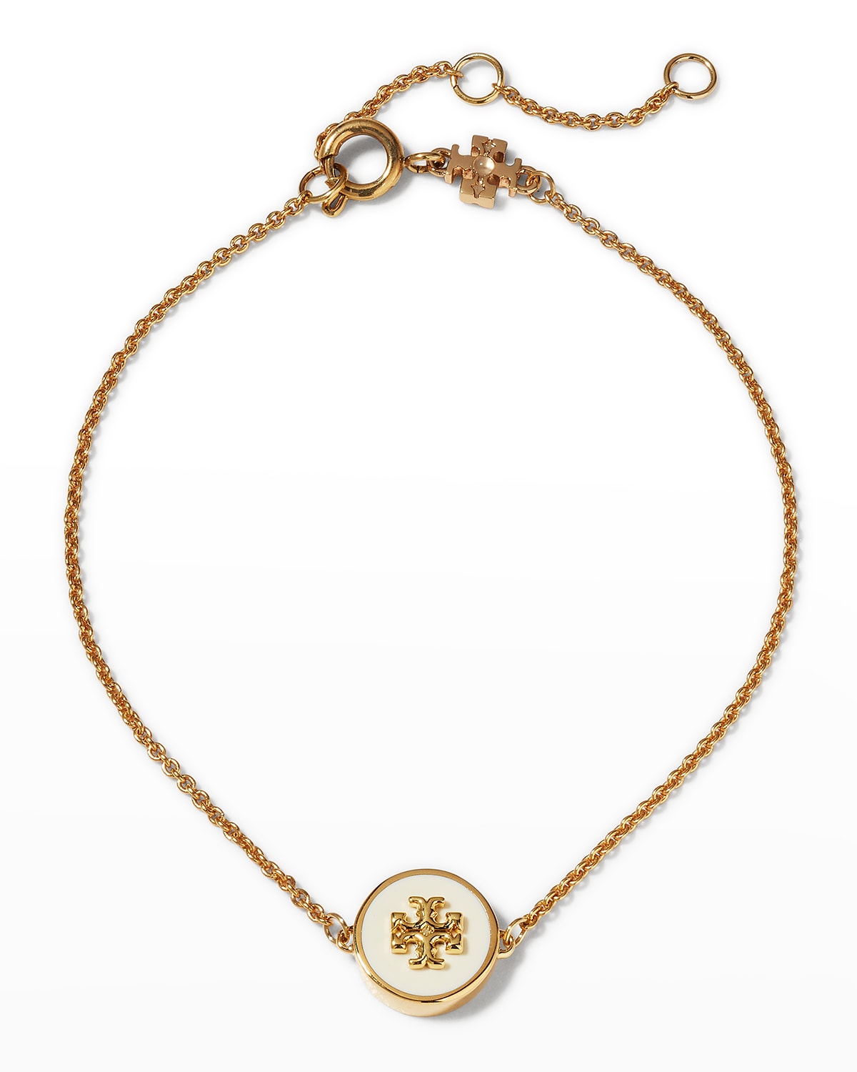 Shop Tory Burch Kira Enamel Chain Bracelet In New Ivory