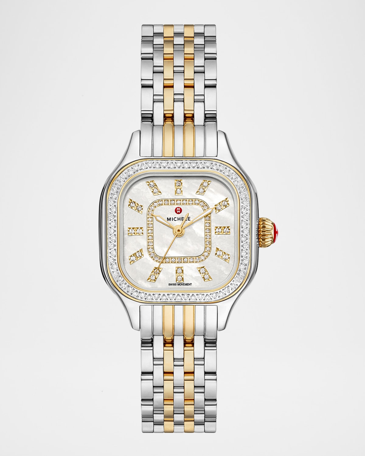 Meggie Diamond Bezel and Mother-of-Pearl Watch, Two-Tone